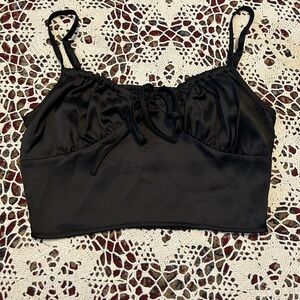 Forever 21 Black Satin Top